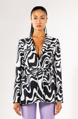 CITY GIRL SWIRLY OPEN BACK BLAZER