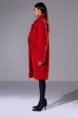 CLASSIC TEDDY TRENCH IN RED