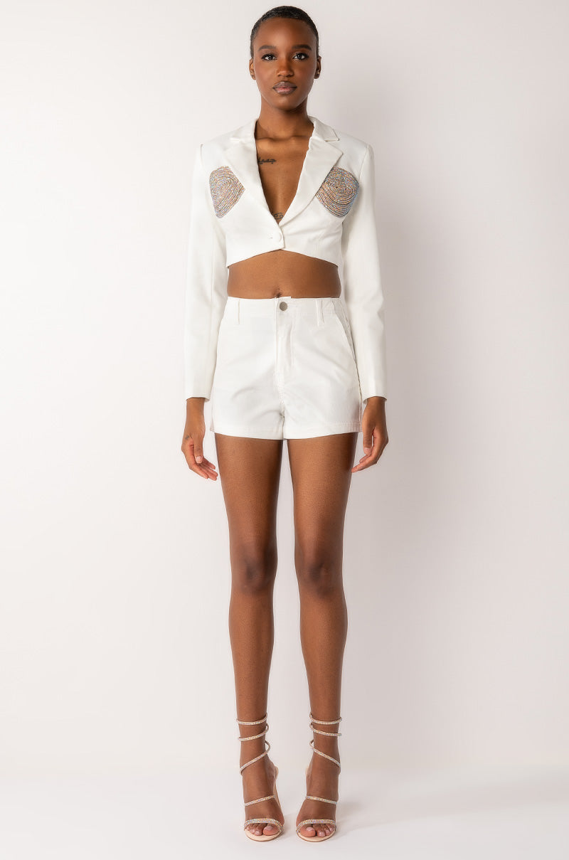 CLUB FAUX LEATHER SHORTS