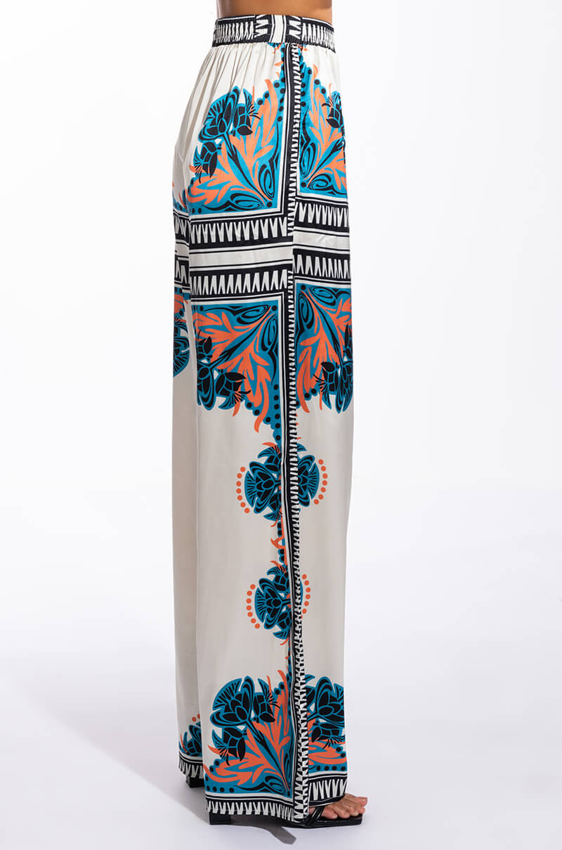 COASTAL LIVING SATIN WIDE LEG PANT