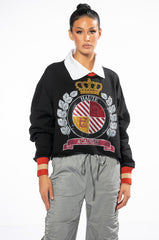 COLLEGIATE HAUTE ACADEMY COLLARED SWEATSHIRT