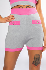 COLLEGIATE SO STUDIOUS KNIT BOOTY SHORT