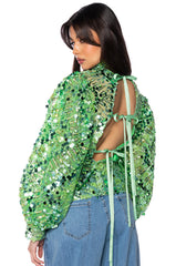 GALAXY EMBELLISHED LONGSLEEVE TOP