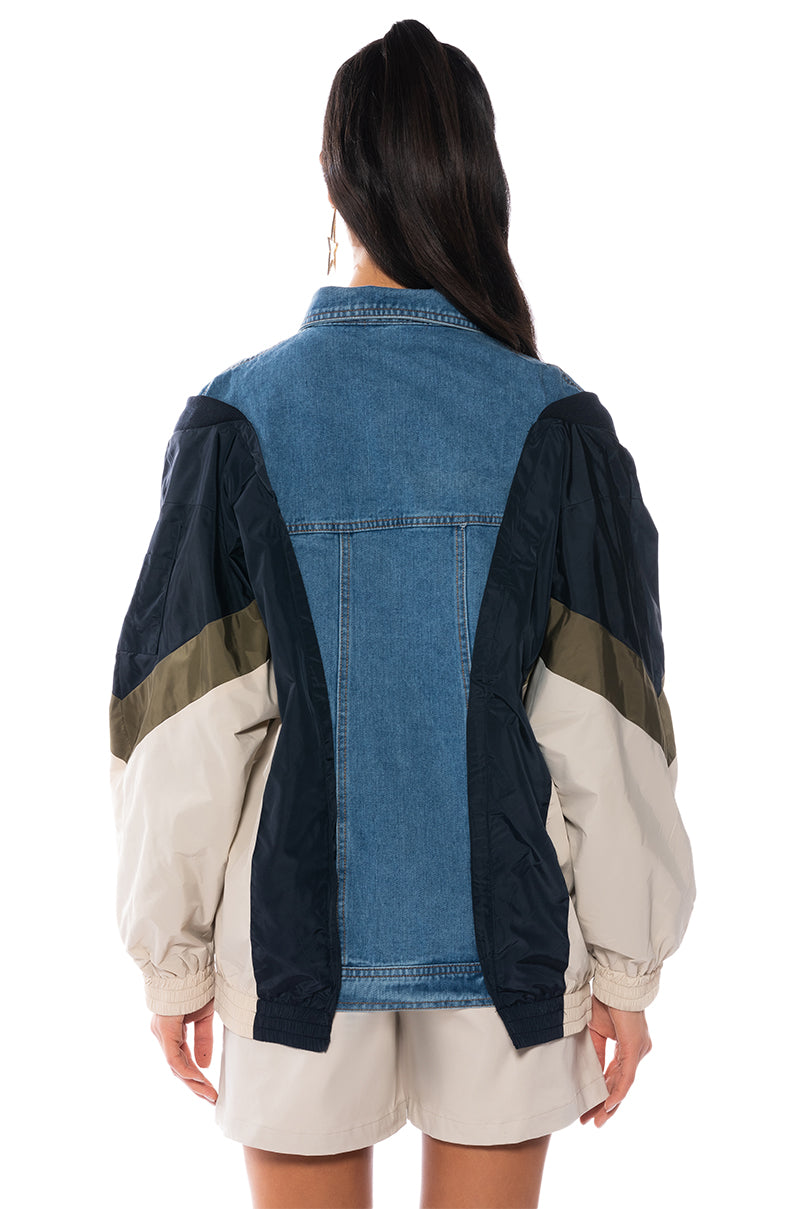 COOLER THAN COOL MIXED MEDIA BOMBER