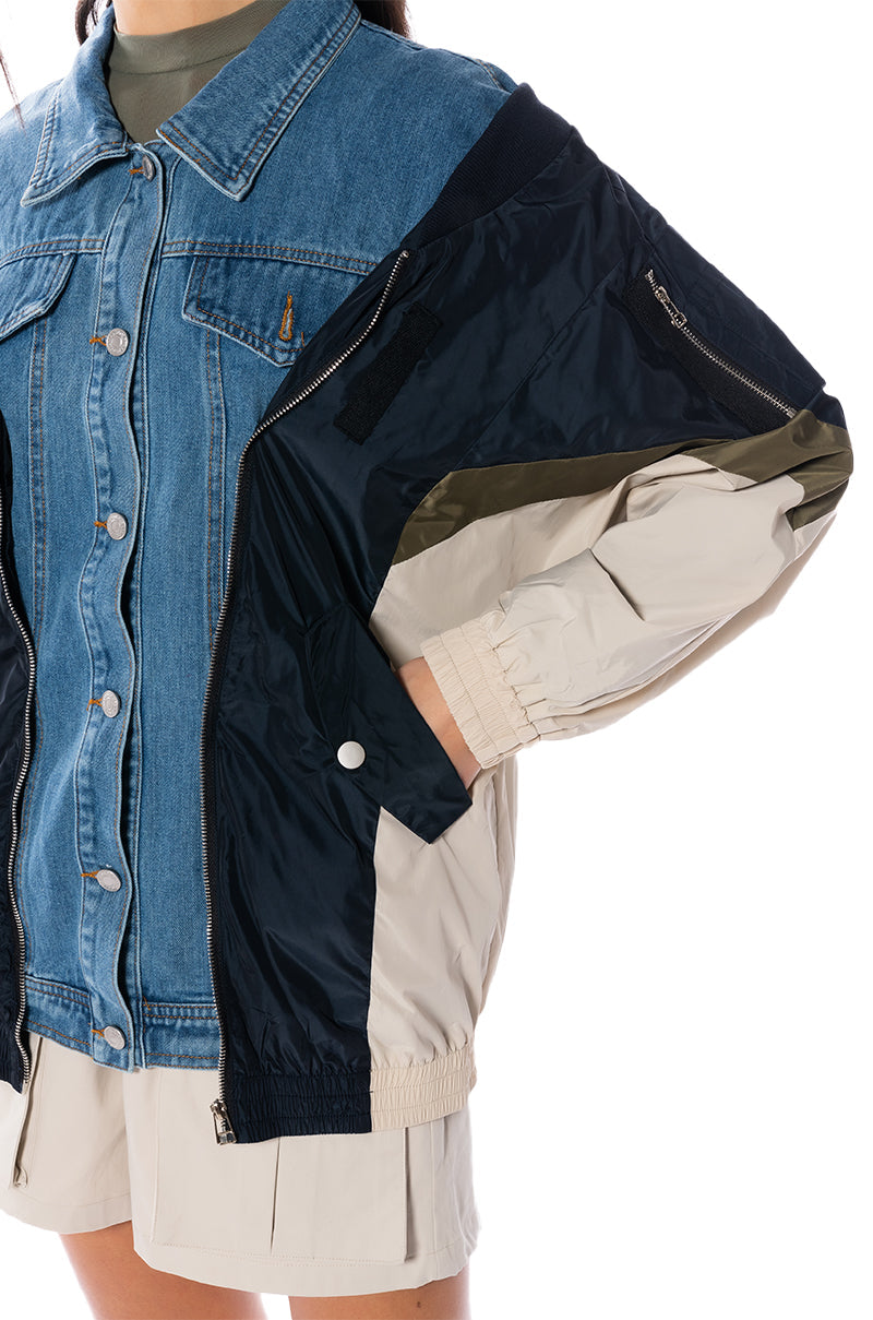COOLER THAN COOL MIXED MEDIA BOMBER