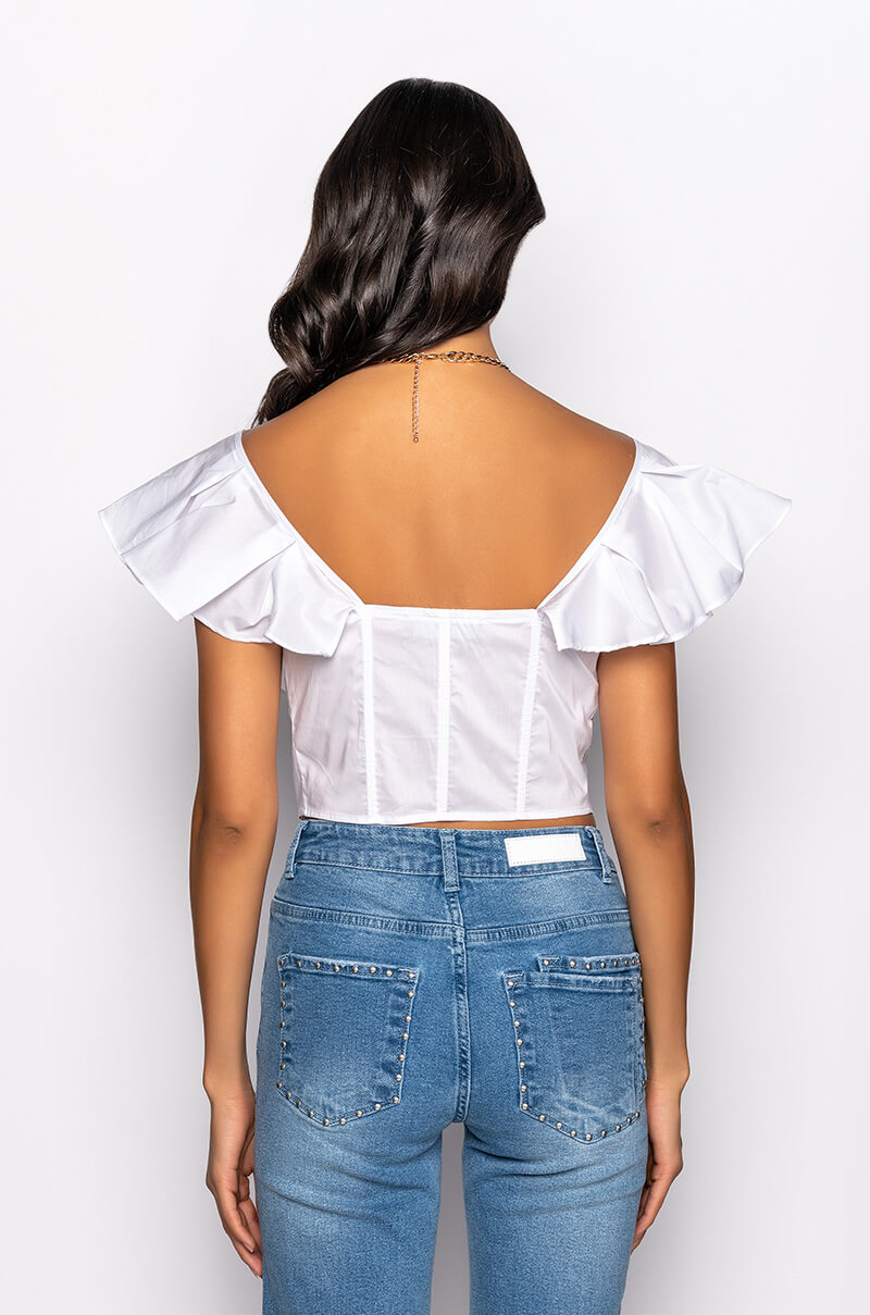 JULIETTE OFF THE SHOULDER BLOUSE WITH CORSET DETAIL
