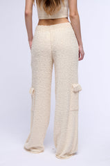 COZY BEACH DAYS KNIT PANT IN CREAM