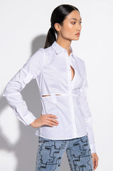 LUCY DECONSTRUCTED BUTTON DOWN BLOUSE