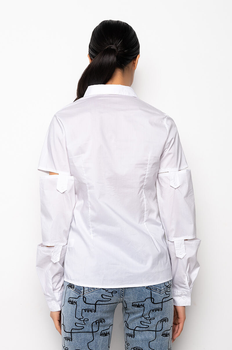 LUCY DECONSTRUCTED BUTTON DOWN BLOUSE