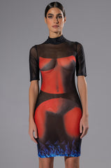 CURIOUS FOR ME SHORT SLEEVE MINI DRESS