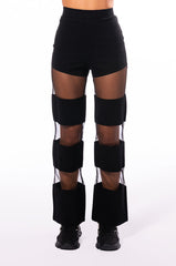 CUT TO THE CHASE MESH PANEL WIDE LEG PANT