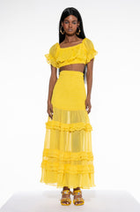 DELILAH SMOCKED MAXI SKIRT