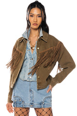 DANI FRINGE DENIM JACKET