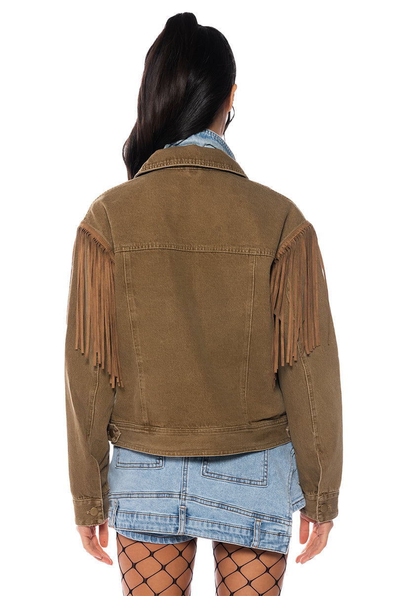 DANI FRINGE DENIM JACKET