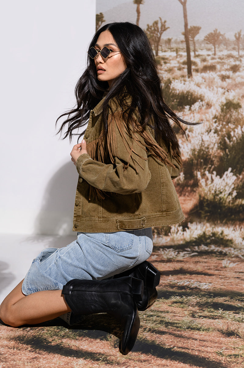 DANI FRINGE DENIM JACKET
