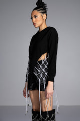 DAY N NIGHT FRINGE SWEATSHIRT