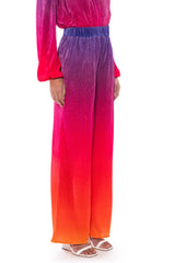 DAY TO NIGHT PLEATED SATIN WIDE LEG PANTS