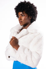DAYANNE PLUSH FAUX FUR JACKET