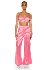 DAYDREAM SATIN FLORAL TROUSER