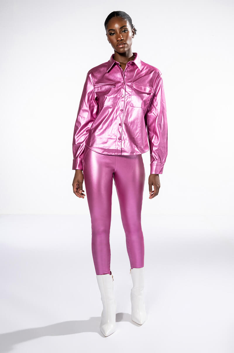 DAYTIME DISCO FAUX LEATHER LEGGING