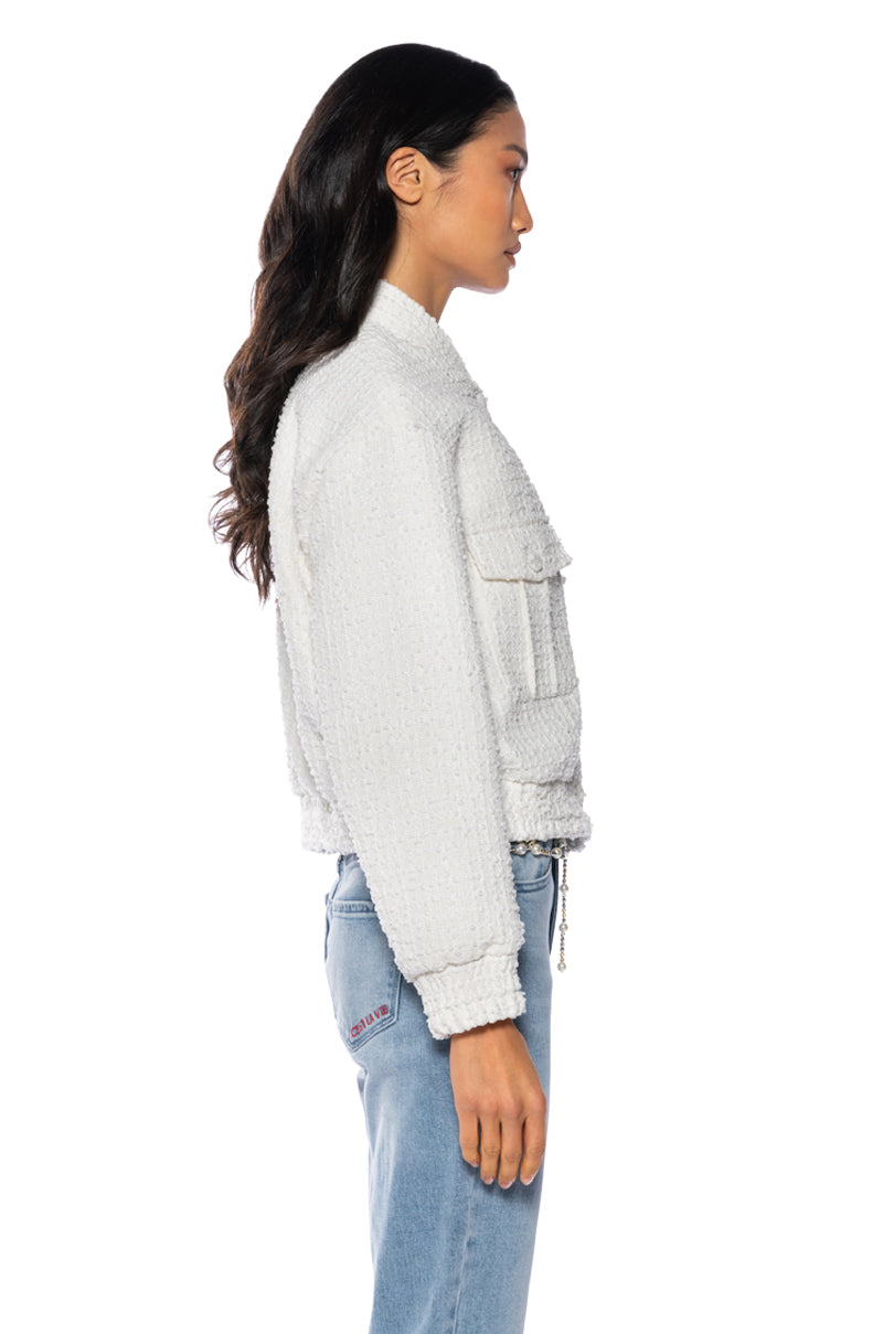 DAYTIME DRAMA TWEED BOMBER