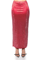 DECISION MAKER RHINESTONE MAXI SKIRT