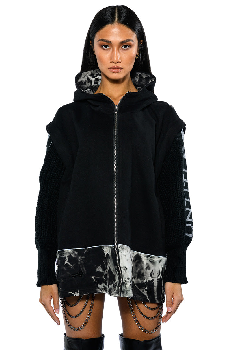 DEEP END OVERSIZED KNIT DETAILED SWEATSHIRT
