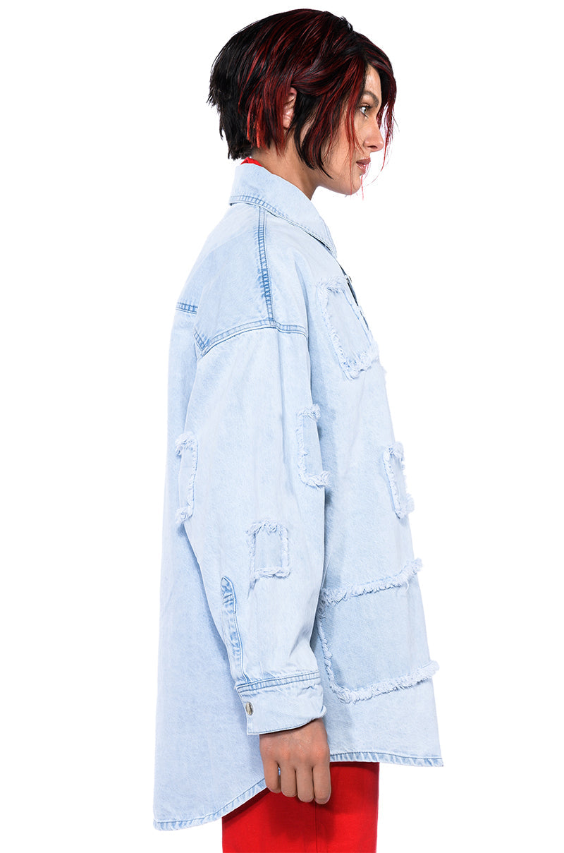 DENIM PATCH WORK JACKET