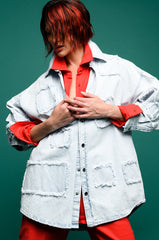DENIM PATCH WORK JACKET