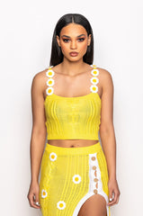 DESTINATION PARADISE DAISY CROCHET CROP TOP