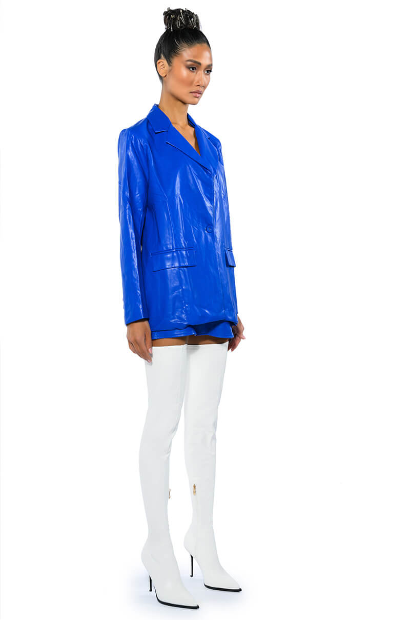 DETERMINED MIND FAUX LEATHER SKIRT