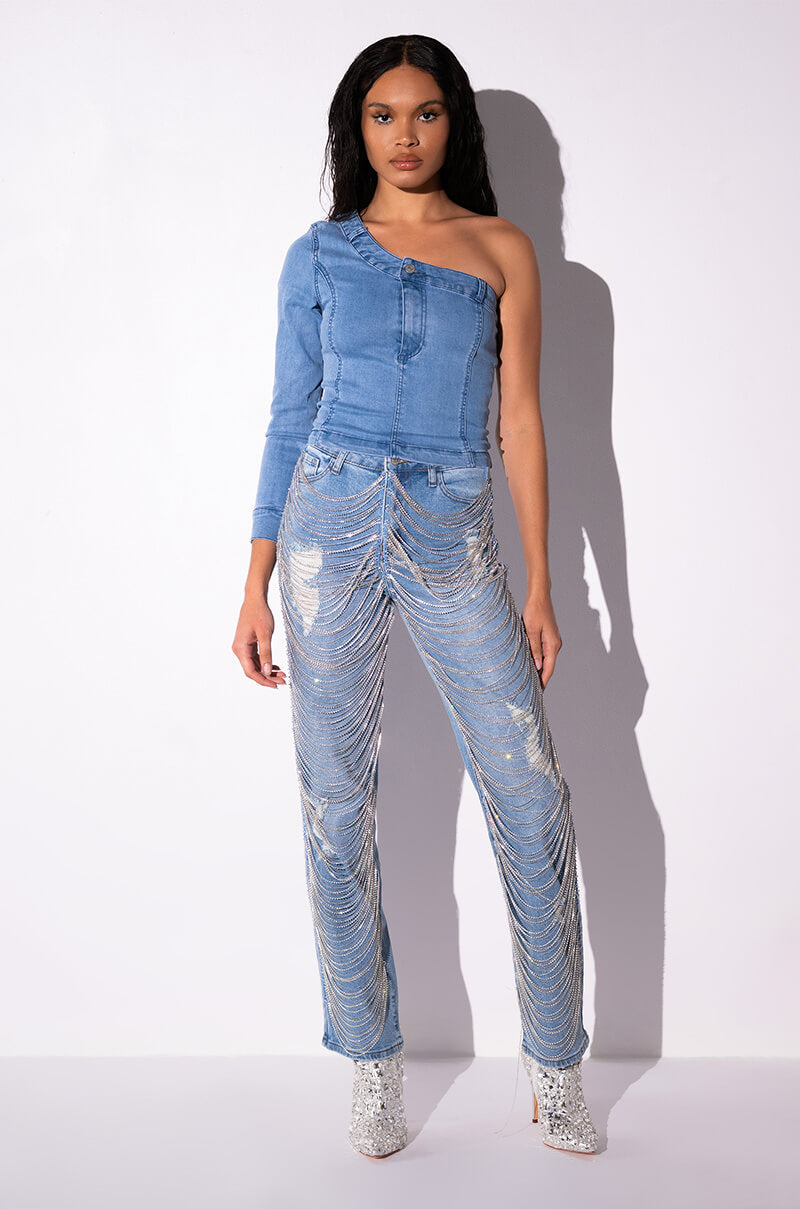 DIAMONDS ARE FOREVER STRAIGHT FIT JEANS