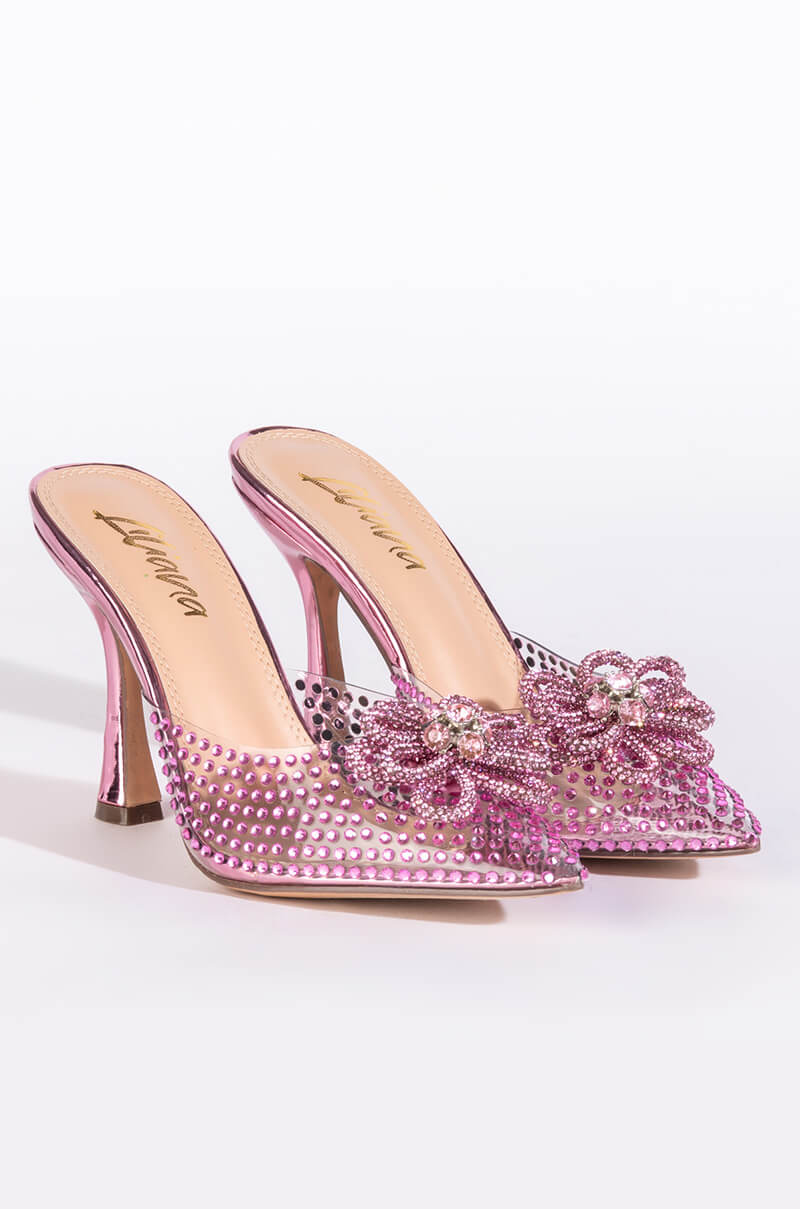 DIVINNY EMBELLISHED PUMP IN PINK