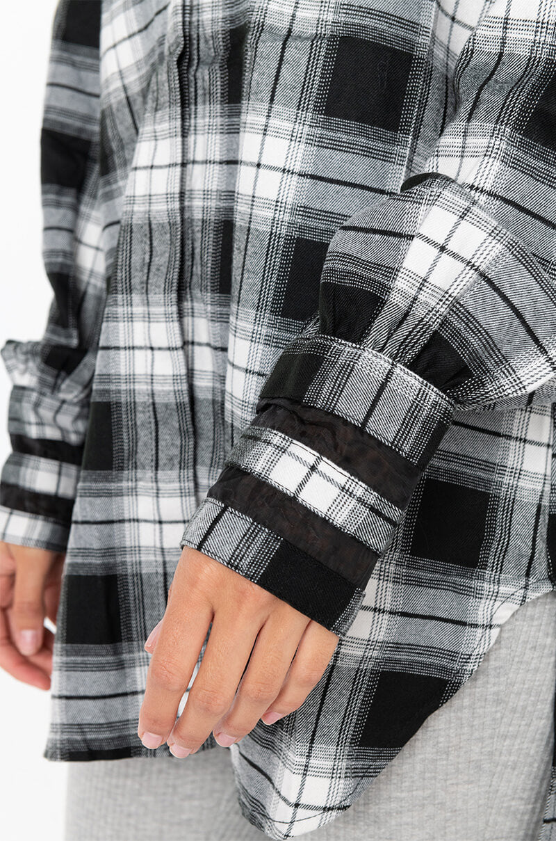 DOIN' IT RIGHT BUTTON UP PLAID DRESS