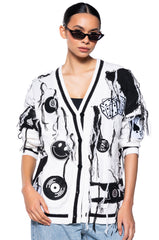 DON'T PLAY GAMES BUTTON DOWN CARDIGAN