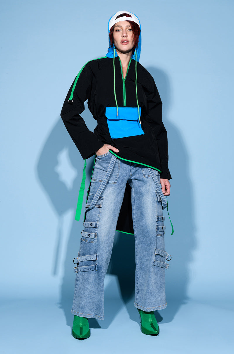 DON'T TAKE HIM BACK HIGH RISE WIDE LEG CARGO PANTS