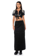 DOUBLE TAKE EMBELLISHED T SHIRT