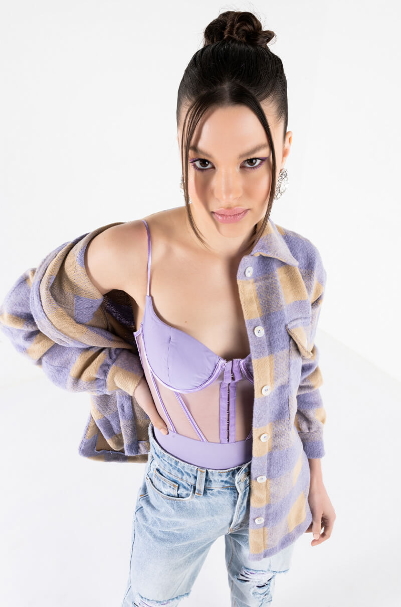 DOWN FOR YOU OVERSIZED FLANNEL