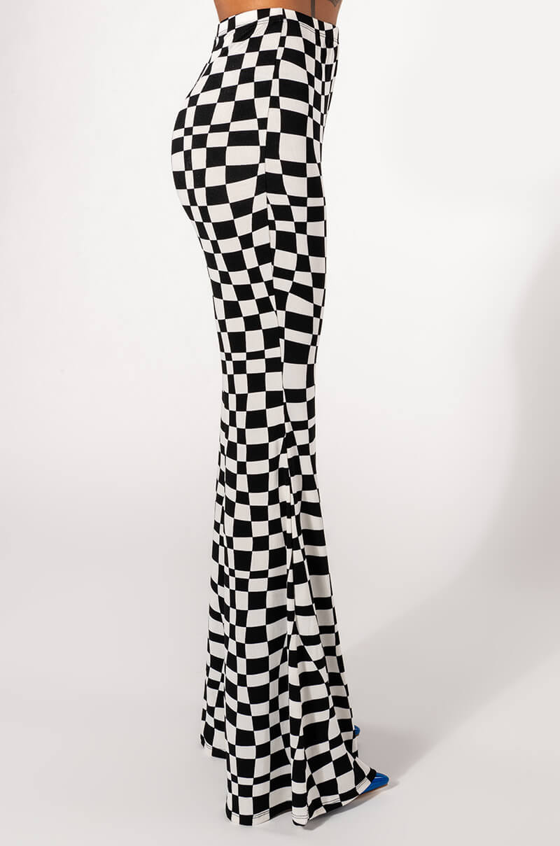 DOWN TO BUSINESS MESH FLARE PANT