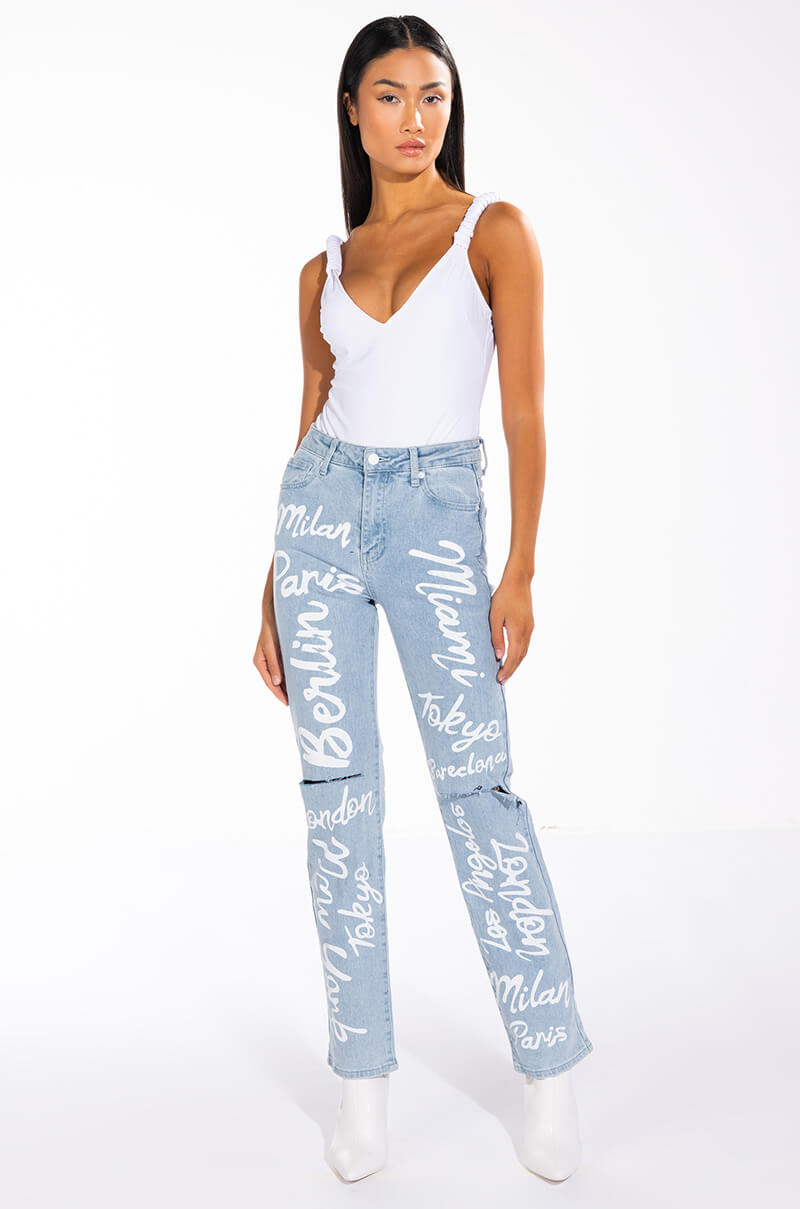 DOWNTOWN GIRL SLEEVELESS BODYSUIT
