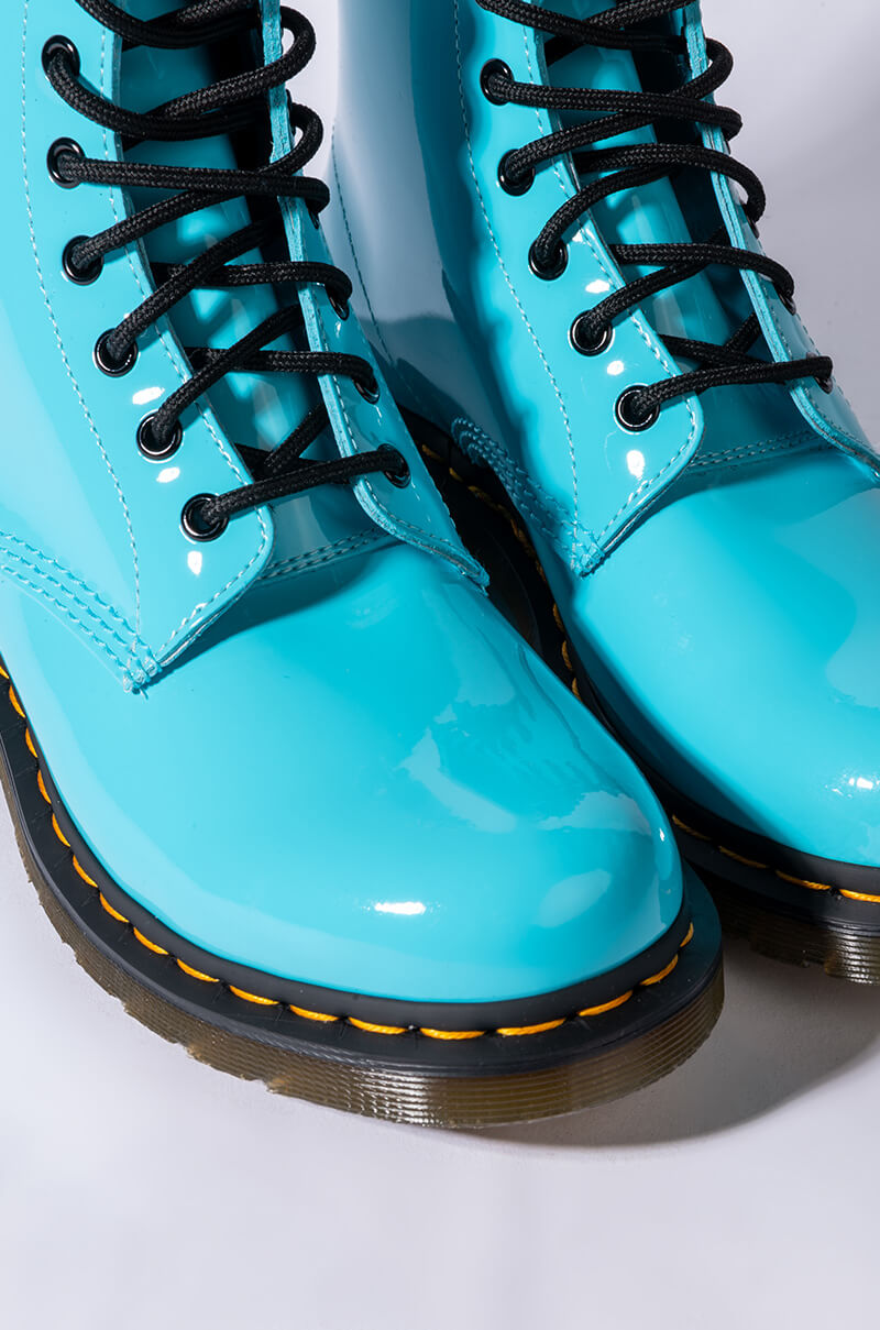 DR. MARTENS 1460 W PATENT LAMPER BOOTS