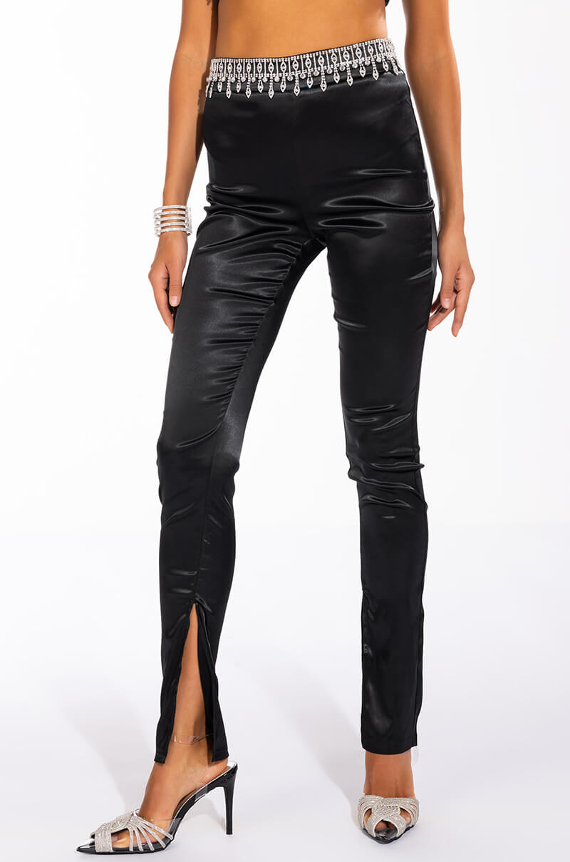 DRENCHED IN DIAMONDS SATIN PANT