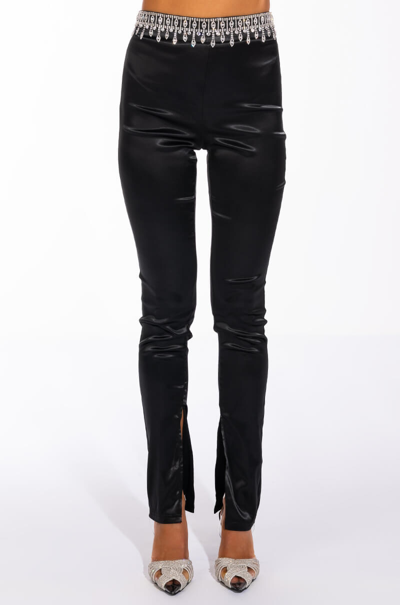 DRENCHED IN DIAMONDS SATIN PANT