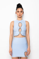 DRESS ME UP BANDAGE RHINESTONE TOP
