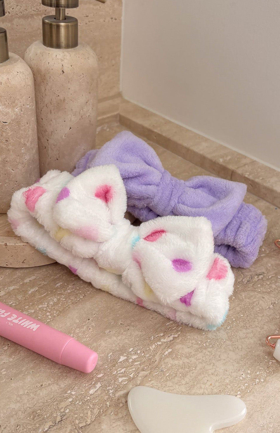 Kesia Beauty Headband 2 Pack Purple/White