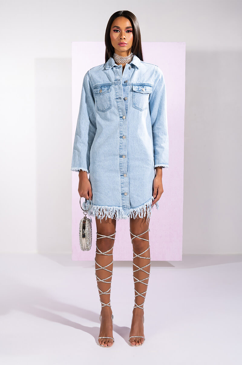 EASY BREEZY LONG DENIM JACKET