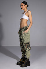 EASY ON ME CAMO COLORBLOCK PANTS