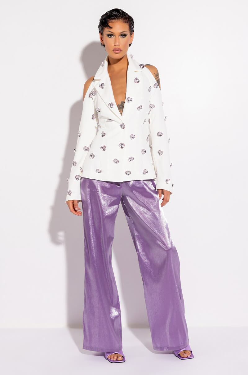 EASY ON ME WHITE HALTER BLAZER