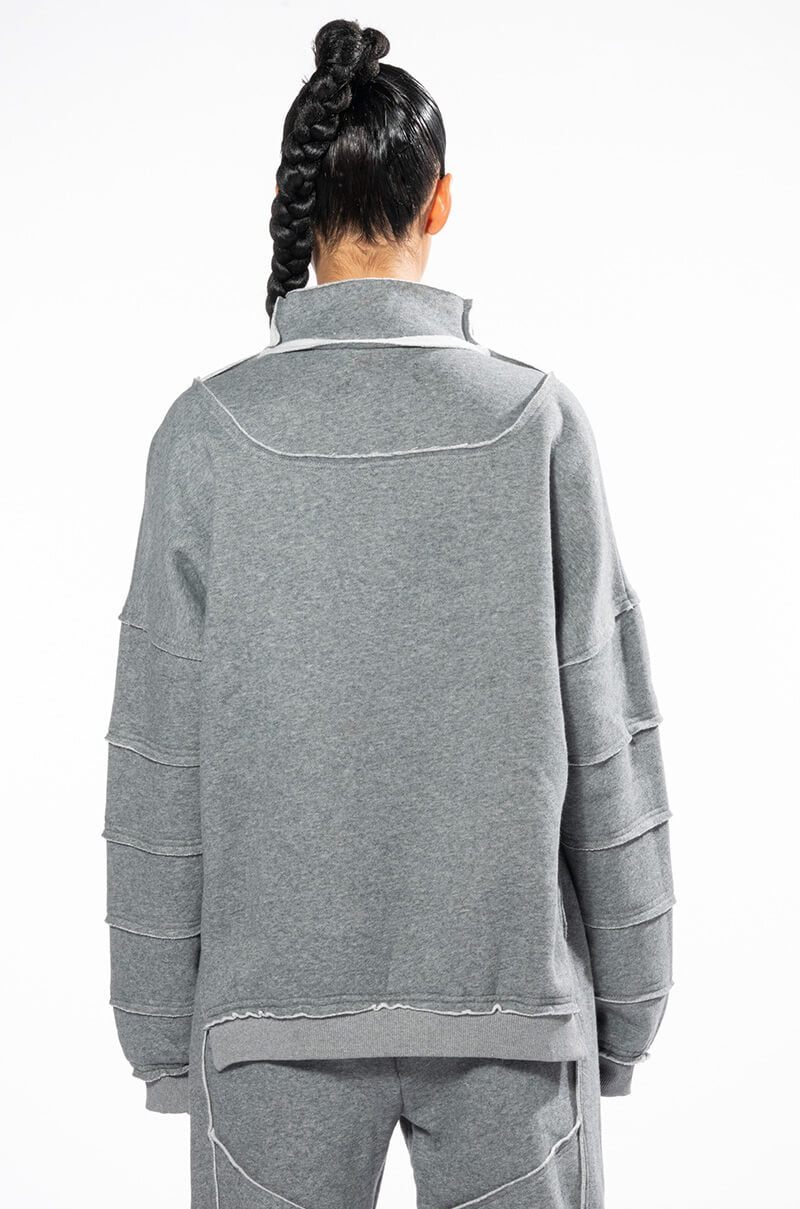 EFFORTLESS OVERSIZED HALF ZIP SWEATSHIRT