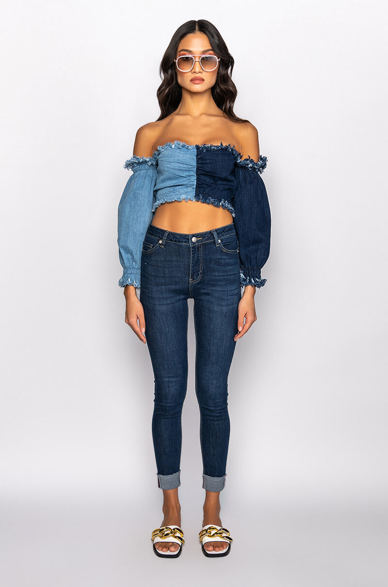 ELITE ONLY MID RISE SKINNY JEANS